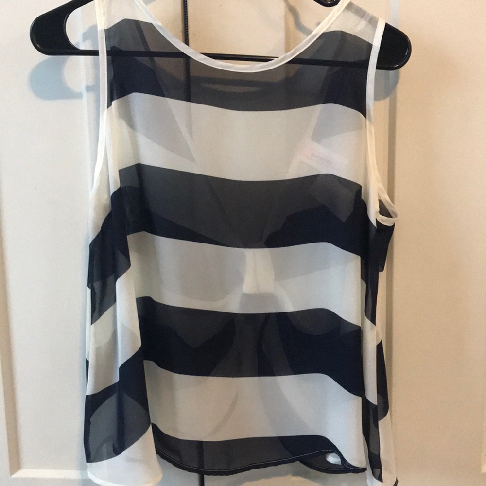 Navy and White Stripe Tank